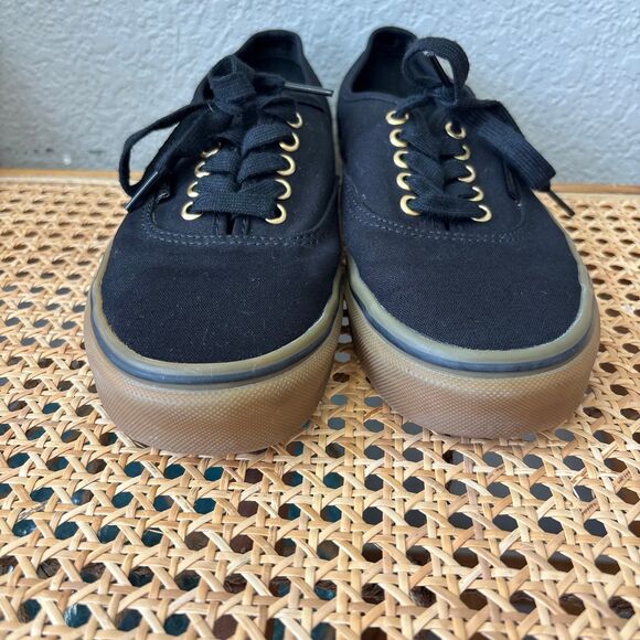 Vans Black Tie Shoes Excellent Condition Size Mens 7 Women 8.5 - Picture 7 of 10